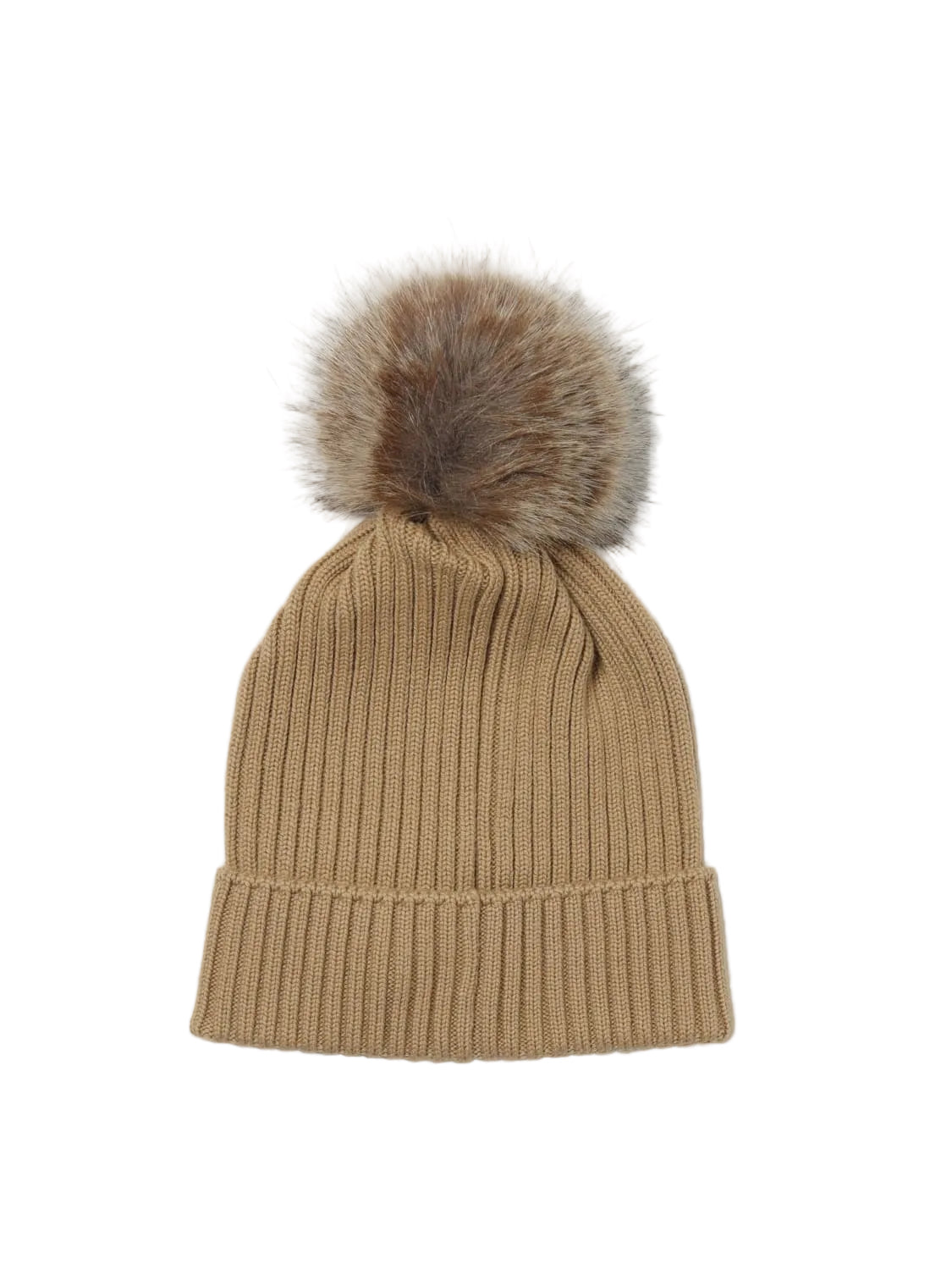 Moncler Wool Beanie in Tan