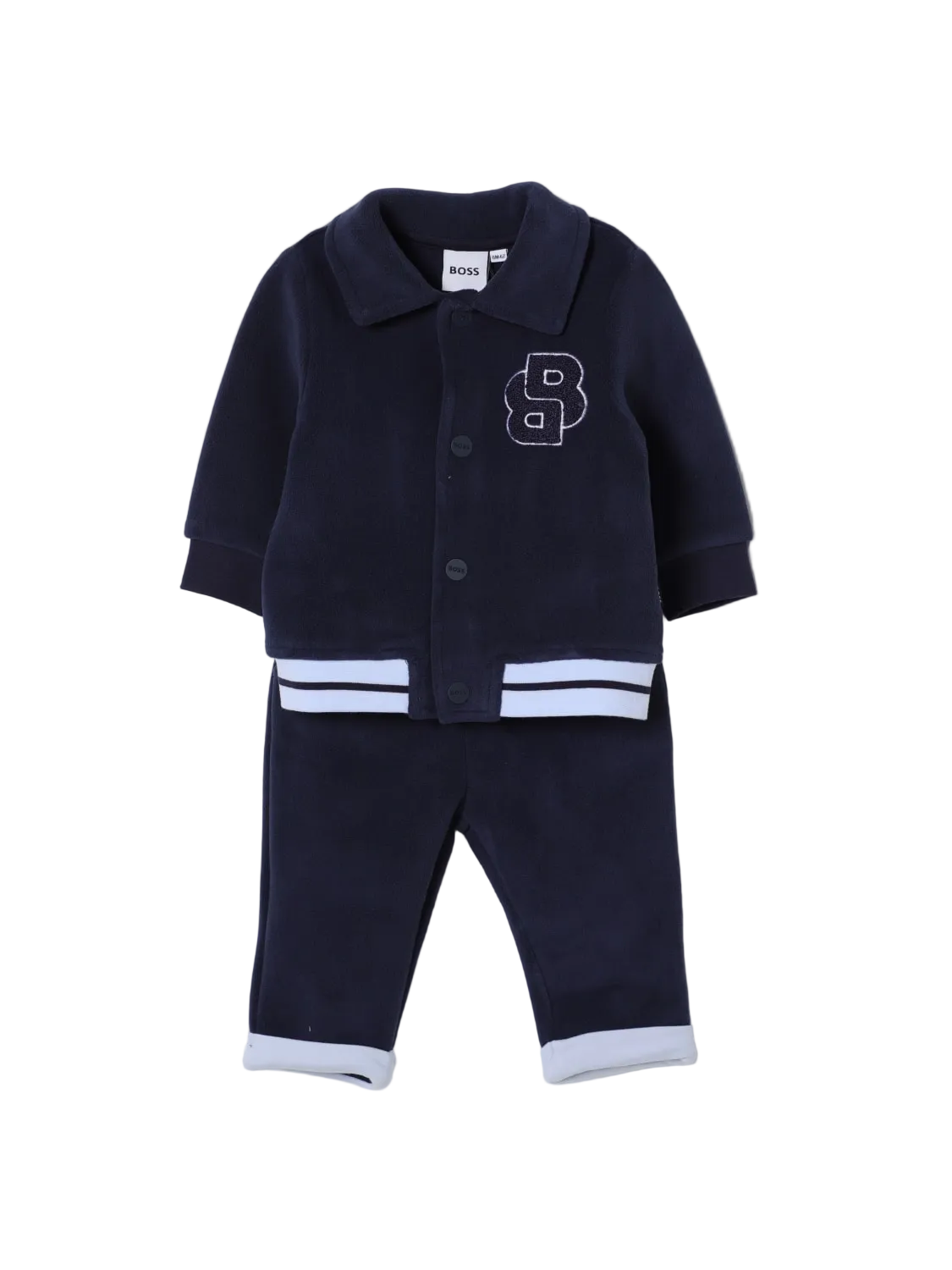 Boss Velour Tracksuit in Navy