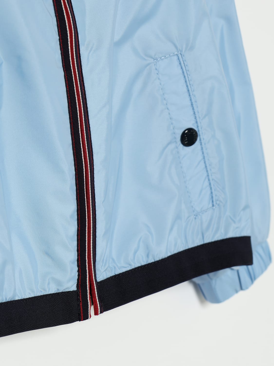 Moncler Anton Nylon Hooded Windbreaker in Sky Blue