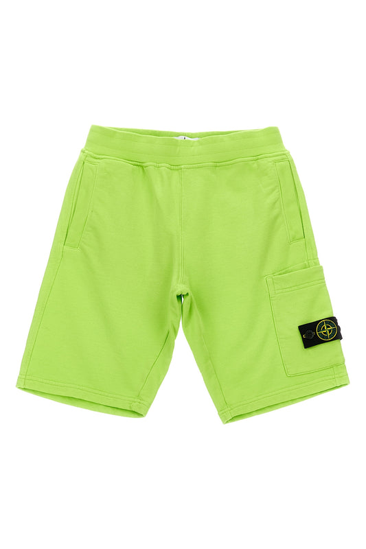 SS2026 Stone Island Cotton Shorts in Lime