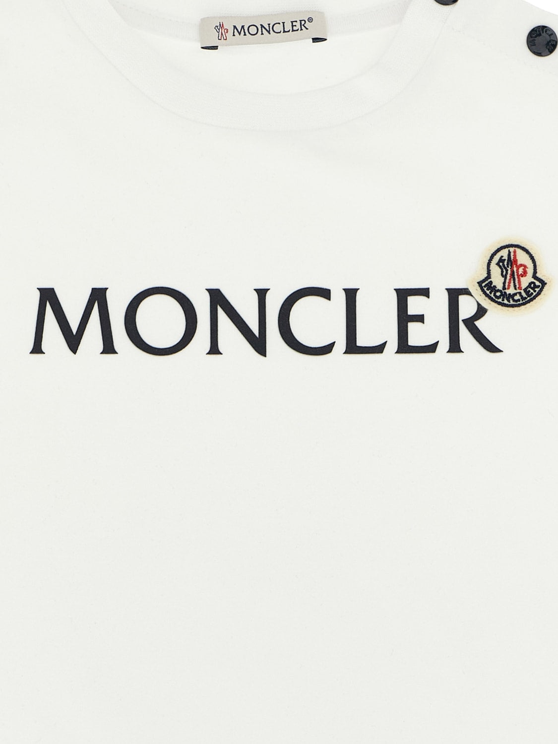 Moncler Crew Neck Short and T Shirt Set in White