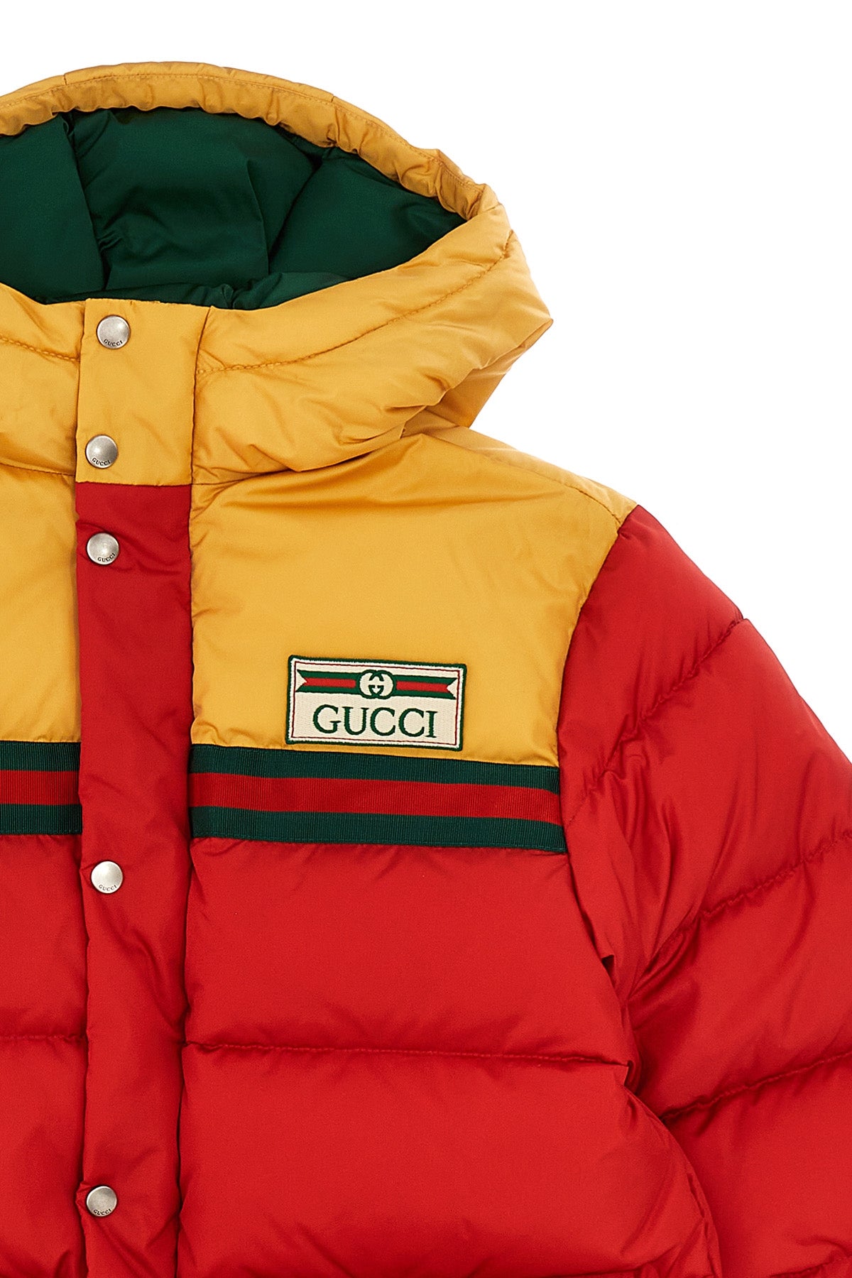 Gucci Hooded Logo Puffer Down Jacket