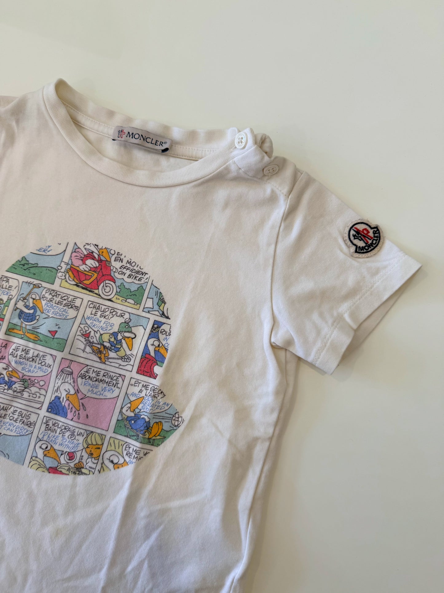 *Pre Loved* Moncler all over print t shirt age 12-18 months