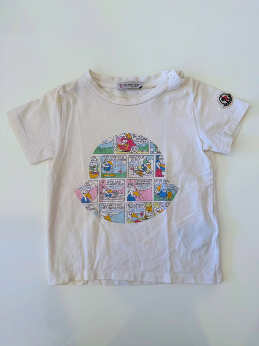*Pre Loved* Moncler all over print t shirt age 12-18 months