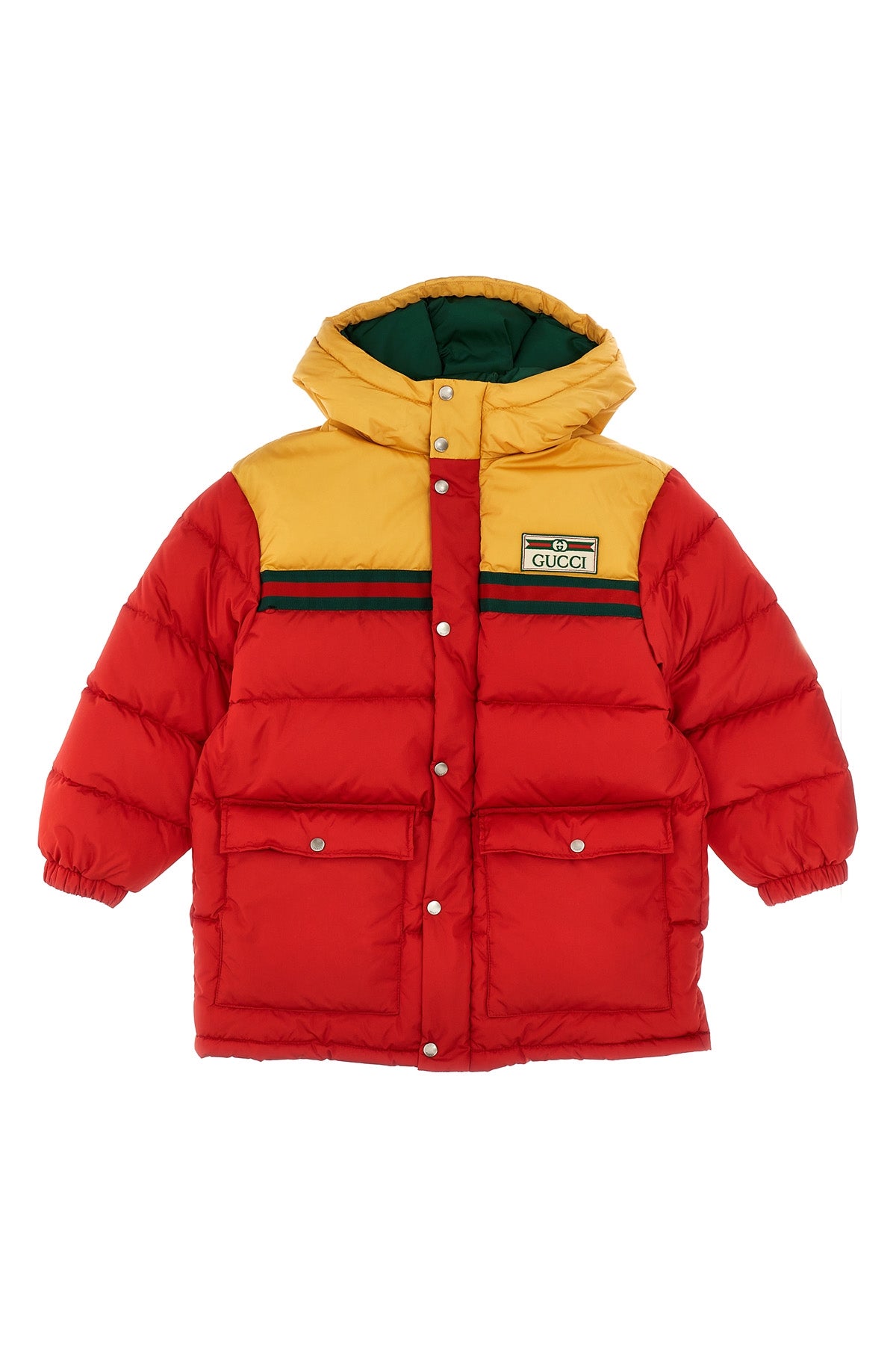 Gucci Hooded Logo Puffer Down Jacket