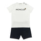 Moncler Crew Neck Short and T Shirt Set in White