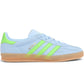 Adidas Gazelle Indoor in Clear Sky, Solar Green & Gum 3 Size UK 5