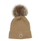 Moncler Wool Beanie in Tan