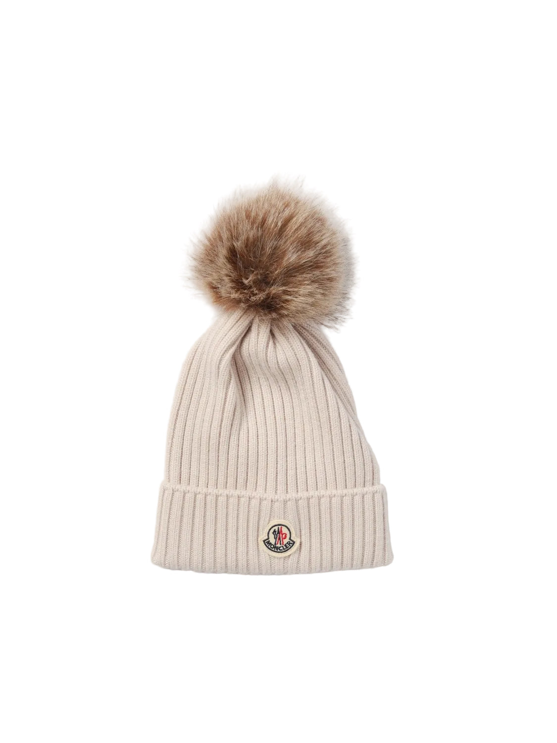 Moncler Wool Beanie in Beige