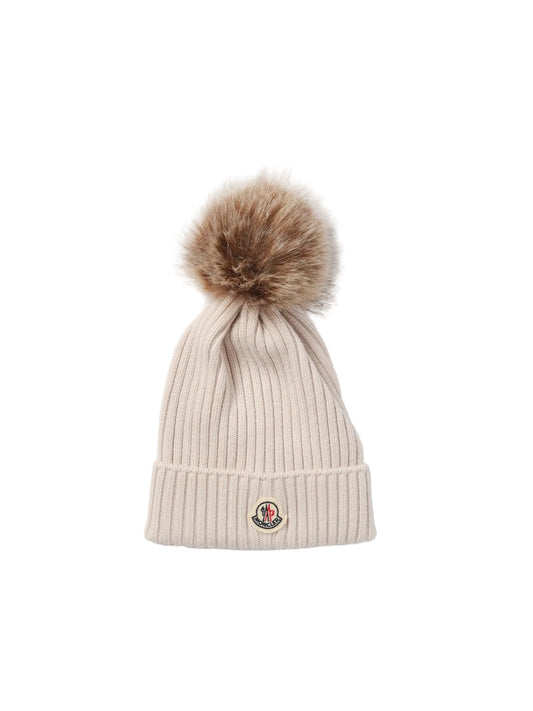 Moncler Wool Beanie in Beige