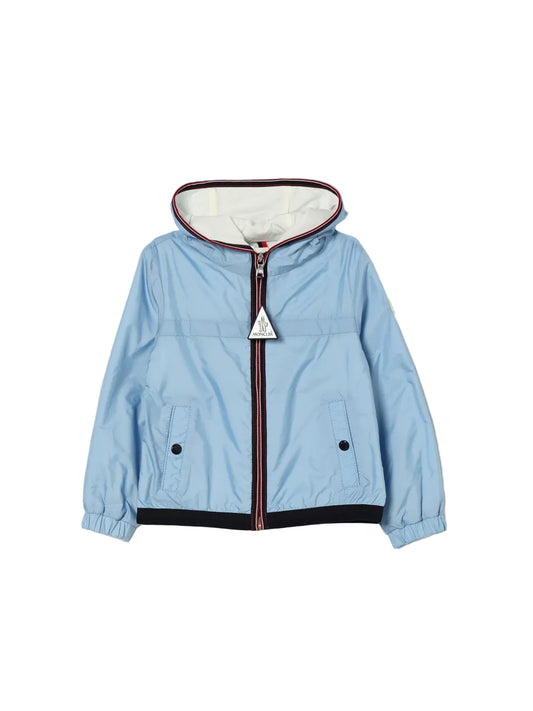 Moncler Anton Nylon Hooded Windbreaker in Sky Blue