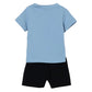 Moncler Crew Neck Short and T Shirt Set in Blue