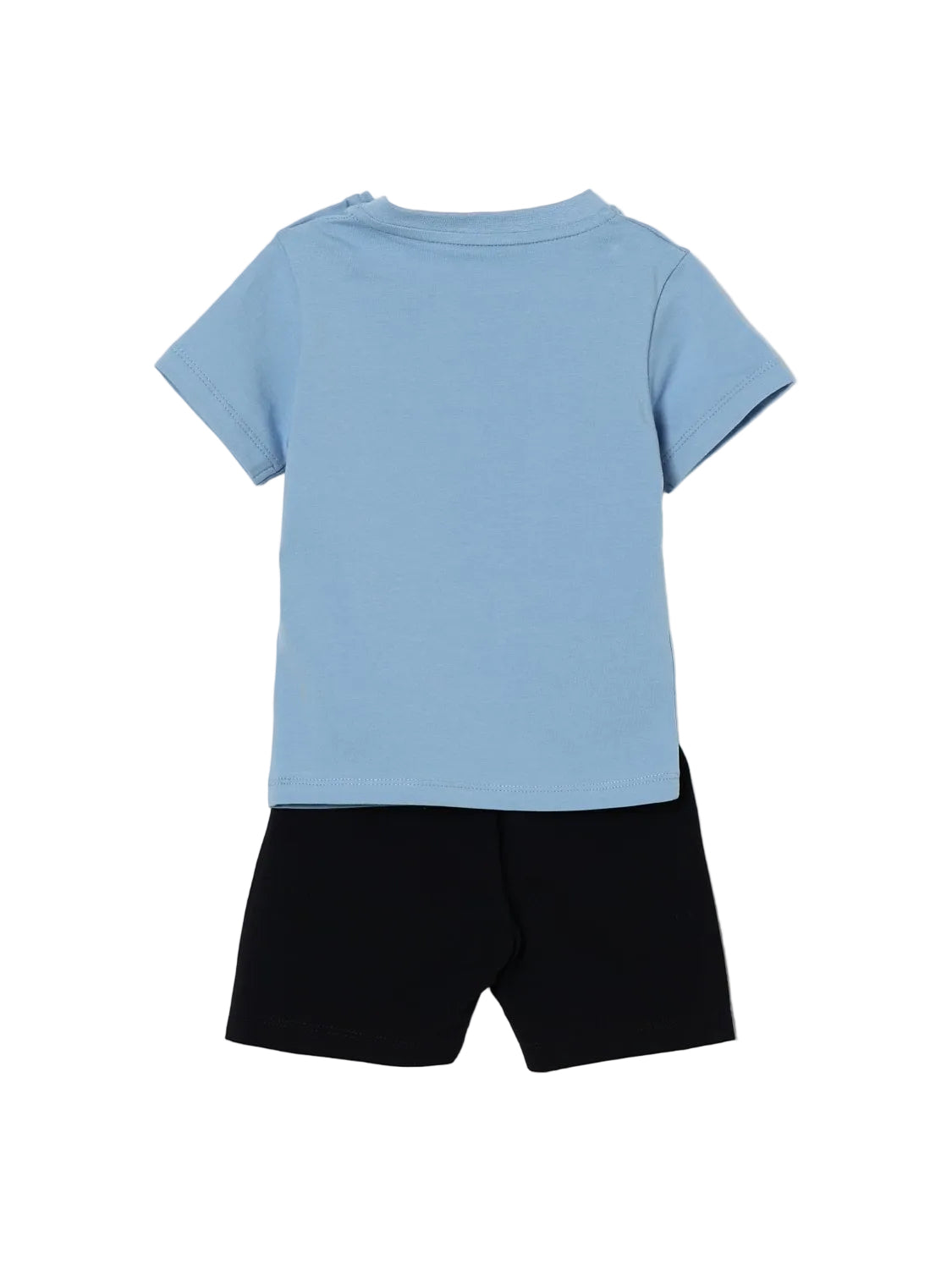 Moncler Crew Neck Short and T Shirt Set in Blue