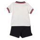Moncler Polo Shirt and Short Set in White