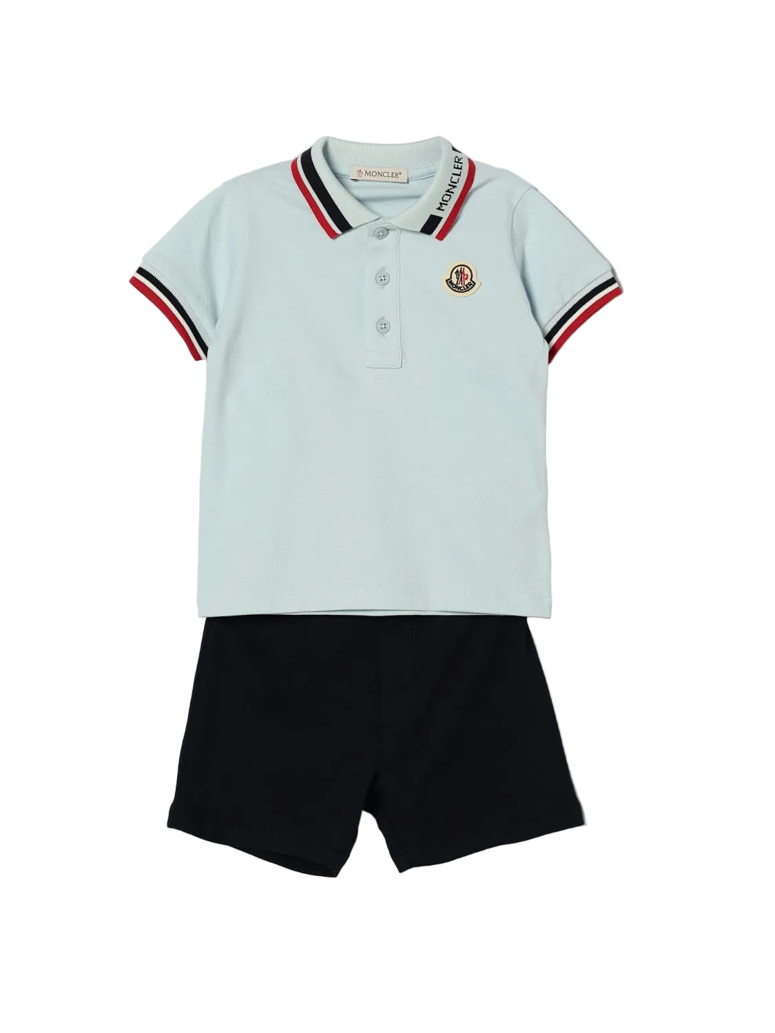 Moncler Polo Shirt and Short Set in Blue