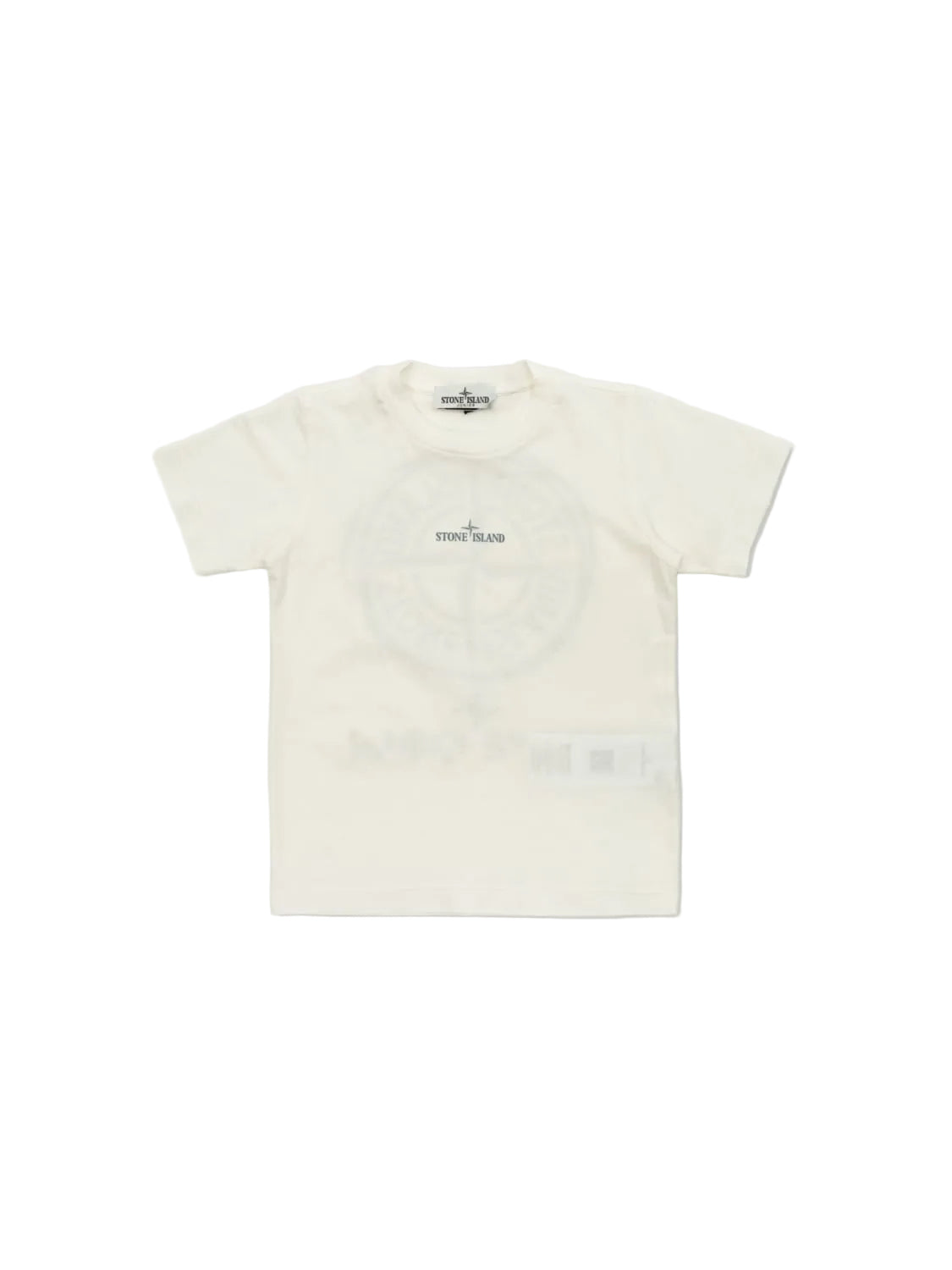 Stone Island Junior T Shirt with Large Back Print in White