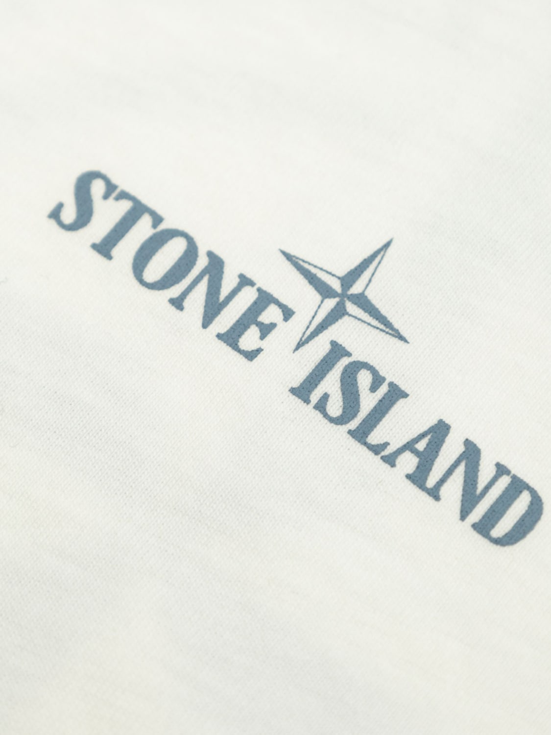 Stone Island Junior T Shirt with Large Back Print in White