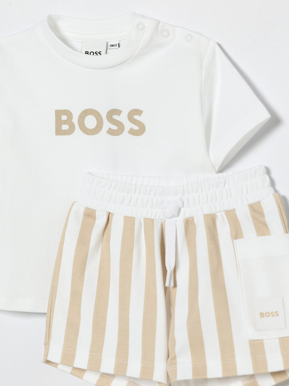 Boss Short Set in Beige