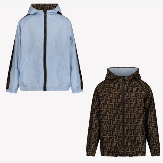 Fendi Light Blue Reversible Windbreaker age 8