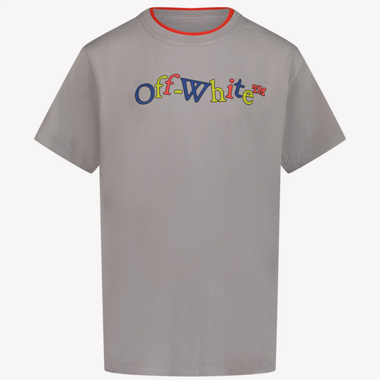 Off-White Unisex T-Shirt in Grey Age 8 Years